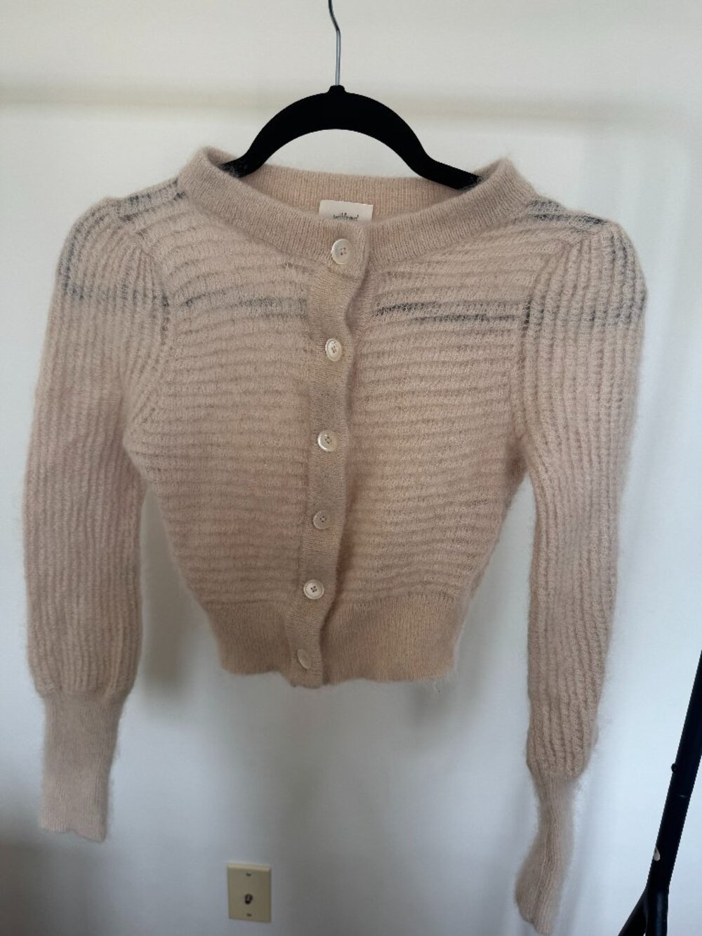 Wilfred by Aritzia Cropped Fuzzy Cardigan – Size M